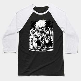 Zombie Boy [black & white] Baseball T-Shirt